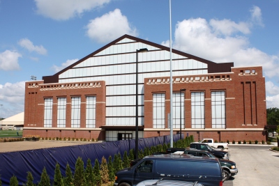 South side of the Indoor Practice Facility