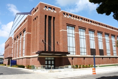 Southeast corner of the Indoor Practice Facility