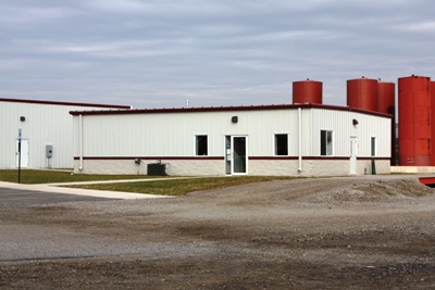 Southeast corner of the office building