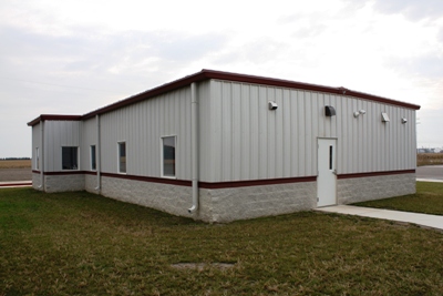 East side of the office building and weigh station