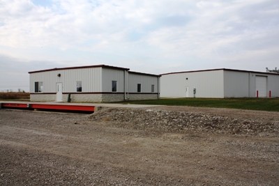 Northeast corner of the storage building